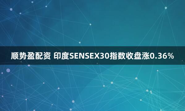 顺势盈配资 印度SENSEX30指数收盘涨0.36%